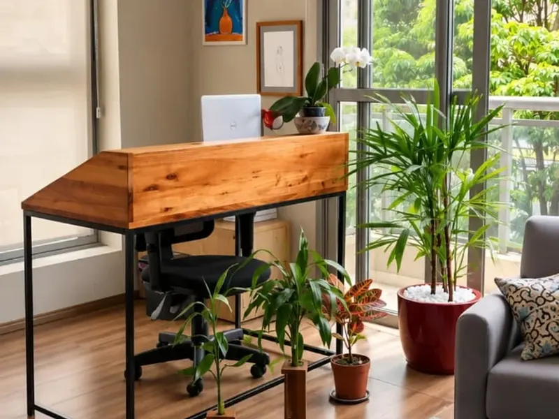 Mesa de trabalho do consultório
